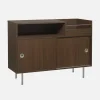 Mobile per vinili vintage decorazione legno e acciaio inossidabile, 100cm