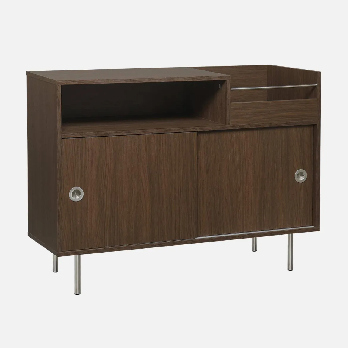 Mobile per vinili vintage decorazione legno e acciaio inossidabile, 100cm