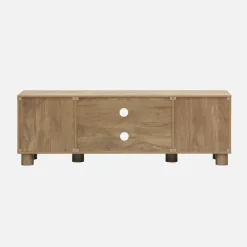 Mobile TV esotico effetto legno di mango 2 ante reversibili, 155cm