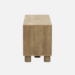 Mobile TV esotico effetto legno di mango 2 ante reversibili, 155cm