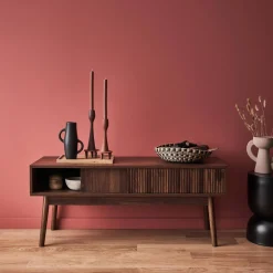 Mobile TV scandinavo a 2 ante effetto legno, 115cm
