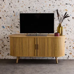 Mobile TV scandinavo con 2 ante scorrevoli, 120cm