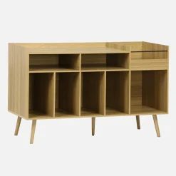 Mobile vinile XL vintage decorativo in legno, 130cm
