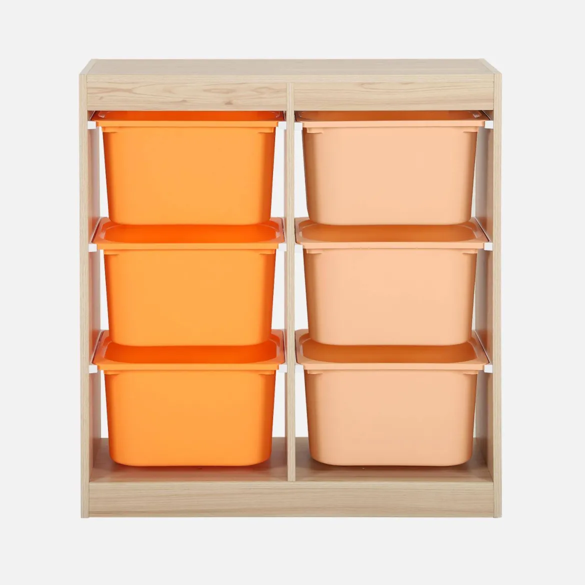 Mobile contenitore per bambini con 6 scatole colorate