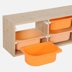 Mobile di stoccaggio per bambini con 6 contenitori colorati