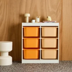 Mobile per bambini con 6 scatole colorate