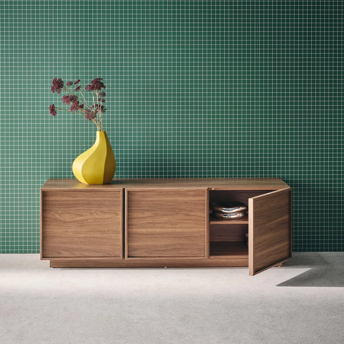 Mobile TV decorazione legno 3 ante 140cm
