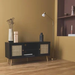 Mobile TV in cannage 2 livelli, 120cm