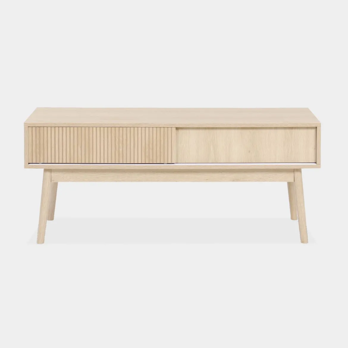 Mobile TV scandinavo a 2 ante effetto legno, 115cm