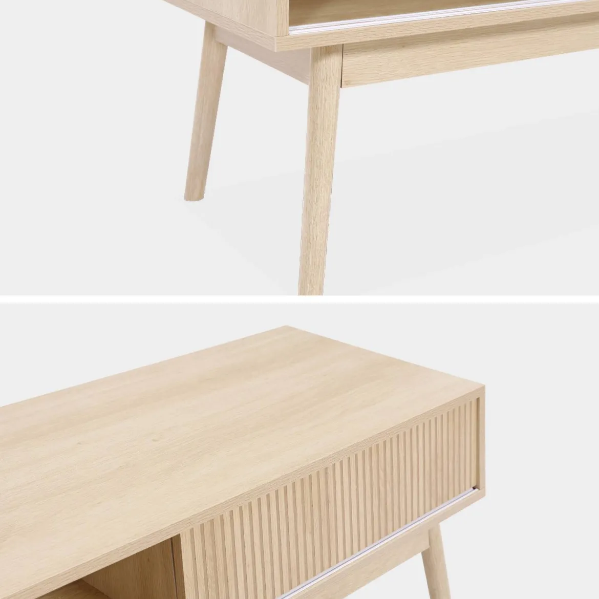 Mobile TV scandinavo a 2 ante effetto legno, 115cm