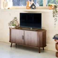 Mobile TV scandinavo con 2 ante scorrevoli, 120cm