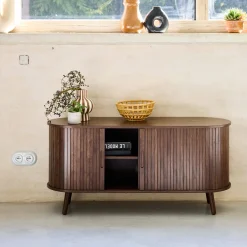 Mobile TV scandinavo con 2 ante scorrevoli, 120cm