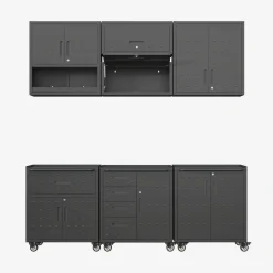 Mobili contenitore per garage 6 moduli acciaio