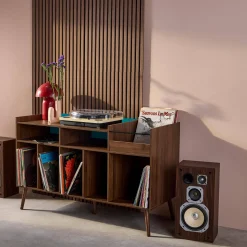 Mobili vintage per vinili effetto legno bicolore XL