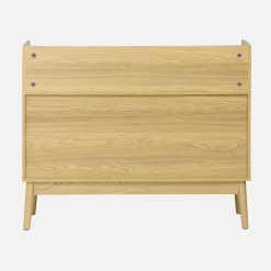 Mobili vintage per vinili con decorazioni in legno