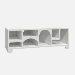 Mobilie TV organico effetto legno bianco, 160cm