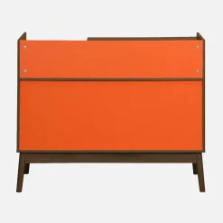 Mobili vintage per vinili effetto legno bicolore
