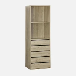 Modulo armadio con 5 cassetti e 2 ripiani