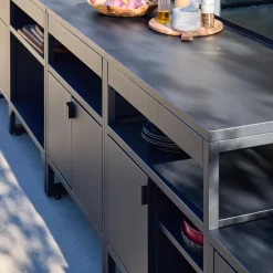 Modulo cucina da esternao in acciaio, 6 moduli