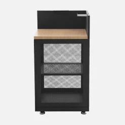Modulo cucina da esterno in acciaio e decorazione in legno 1 ripiano, 60cm