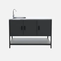 Modulo cucina da esterno con barbecue a carbonella, 6 moduli