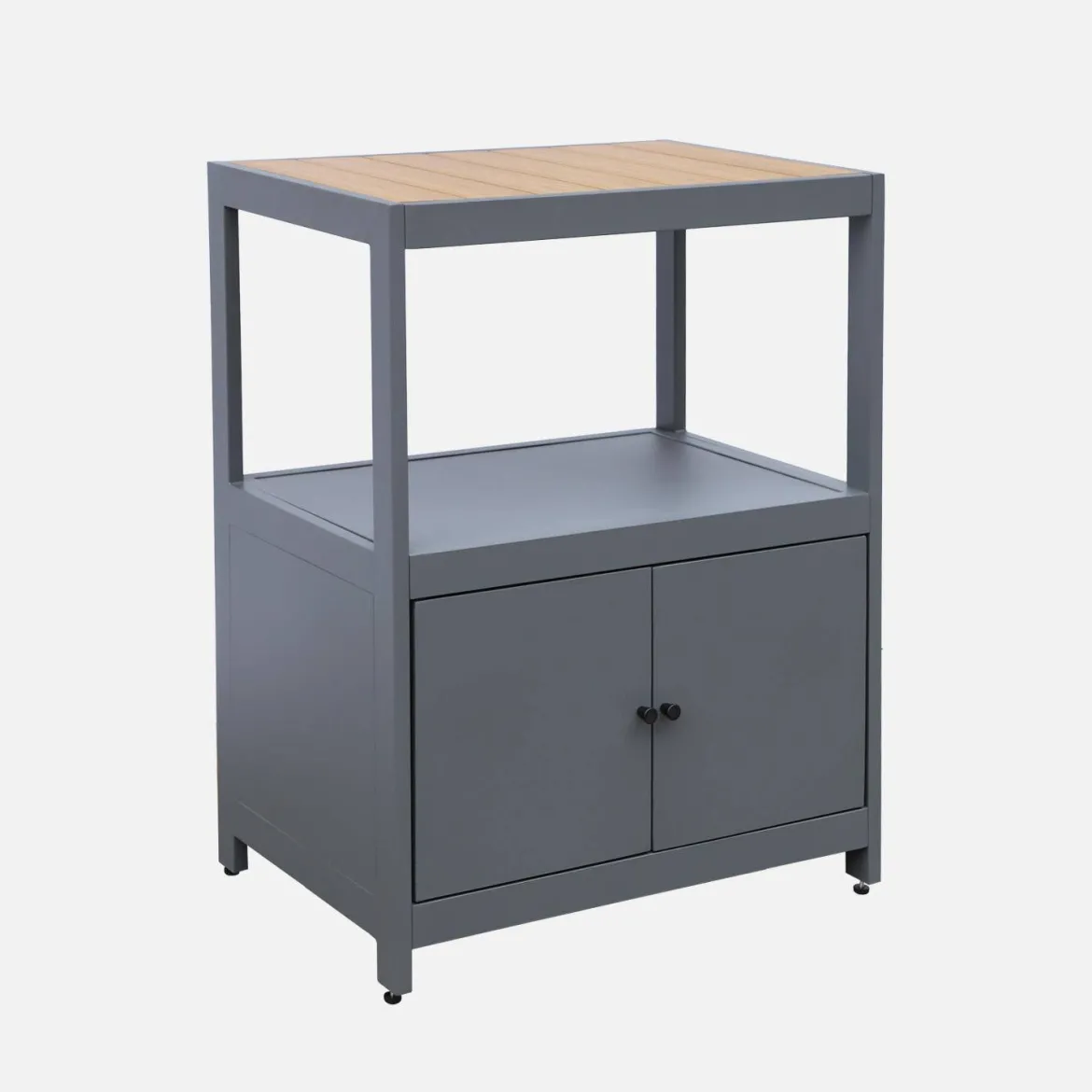 Modulo cucina da esterno in alluminio e polywood a 2 ante