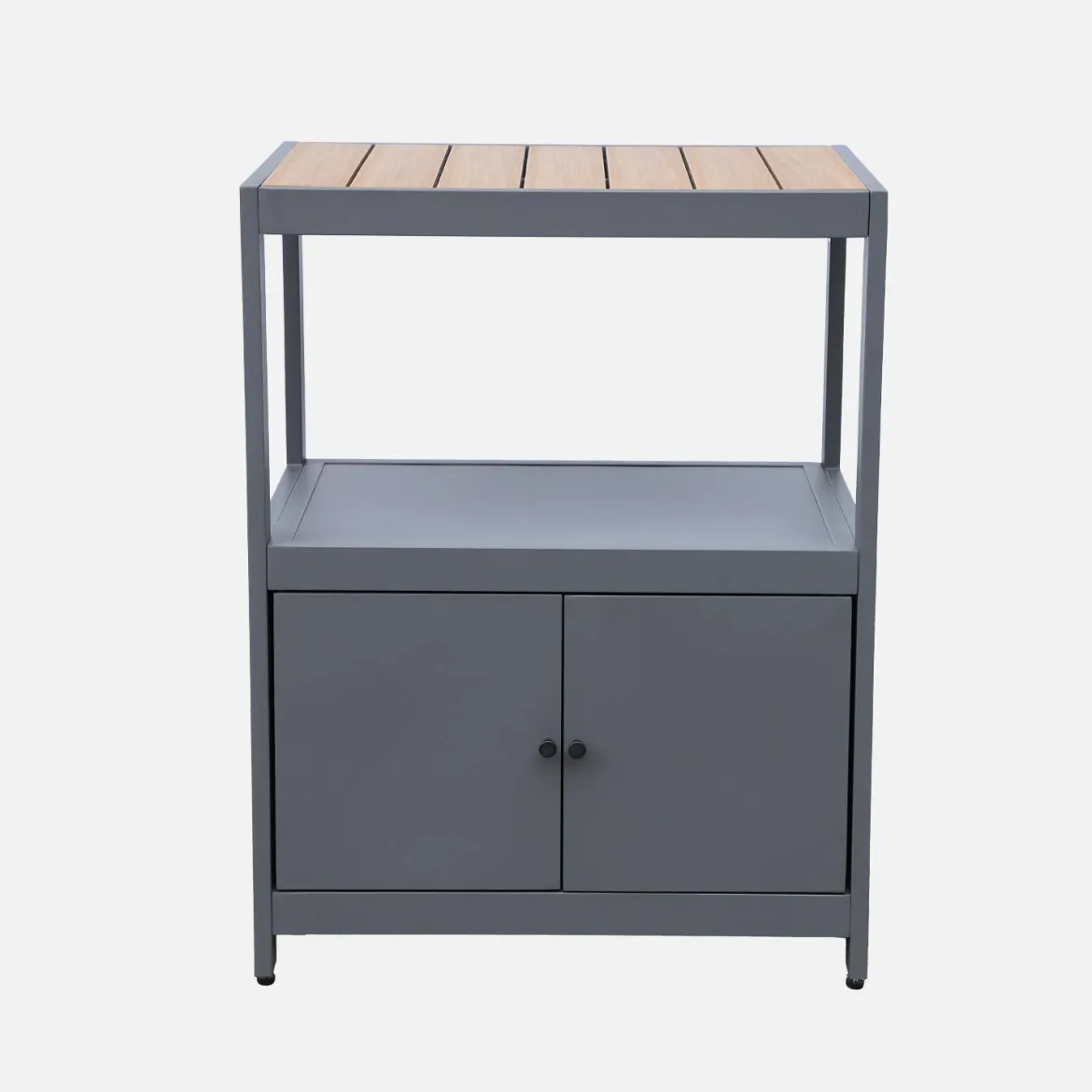 Modulo cucina da esterno in alluminio e polywood a 2 ante