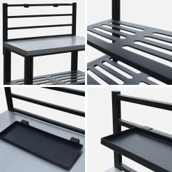 Modulo cucina da esterno in acciaio 2 ripiani, 80cm