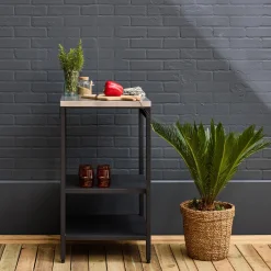Modulo cucina da esterno in acciaio con 2 ripiani, 49cm