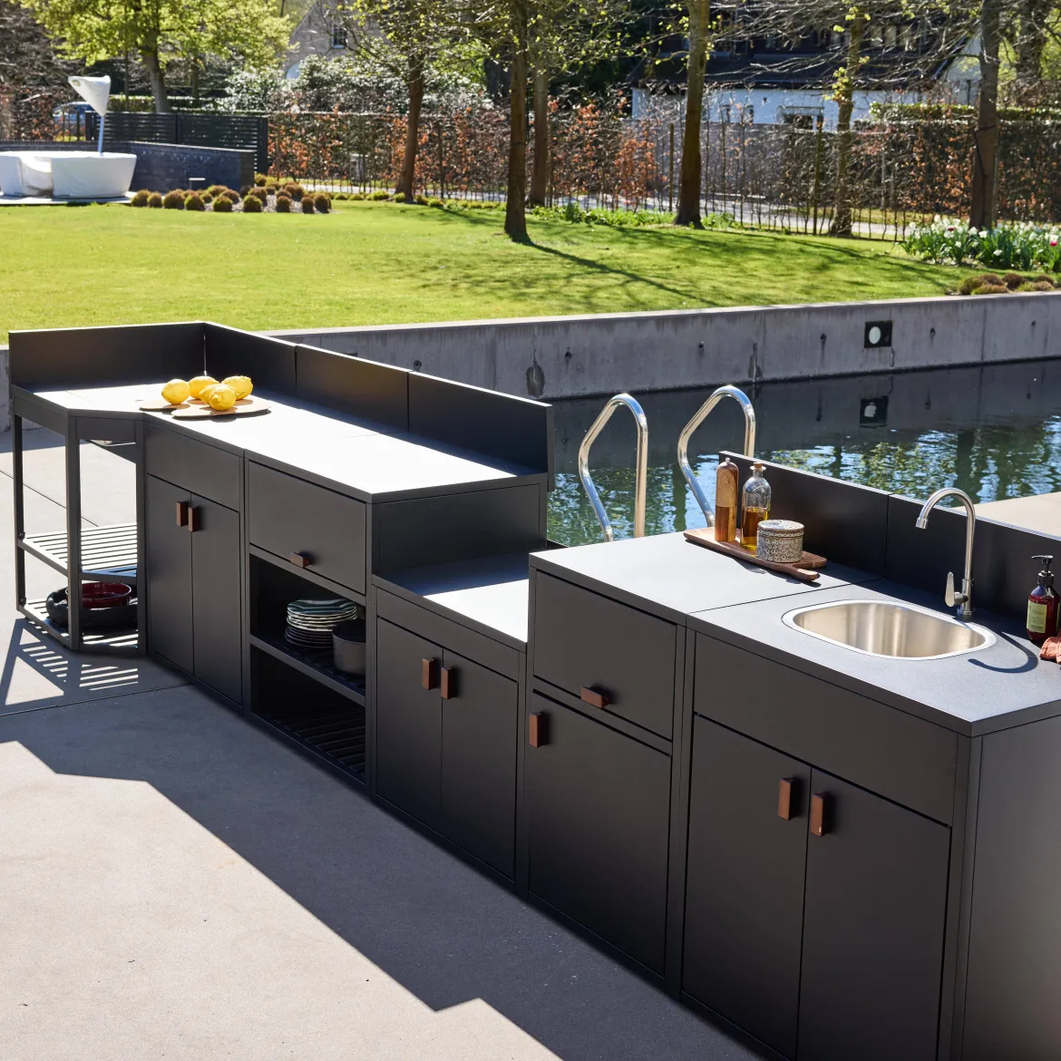Modulo cucina da esterno in acciaio inossidabile, 6 moduli