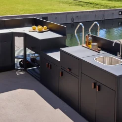Modulo cucina da esterno in acciaio inossidabile, 6 moduli