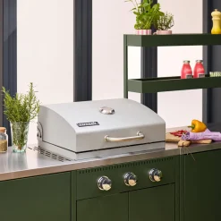 Modulo cucina da esterno con barbecue a gas a 3 bruciatori, 5 moduli