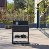 Modulo cucina da esterno in acciaio con 1 anta e 2 ripiani, 80cm