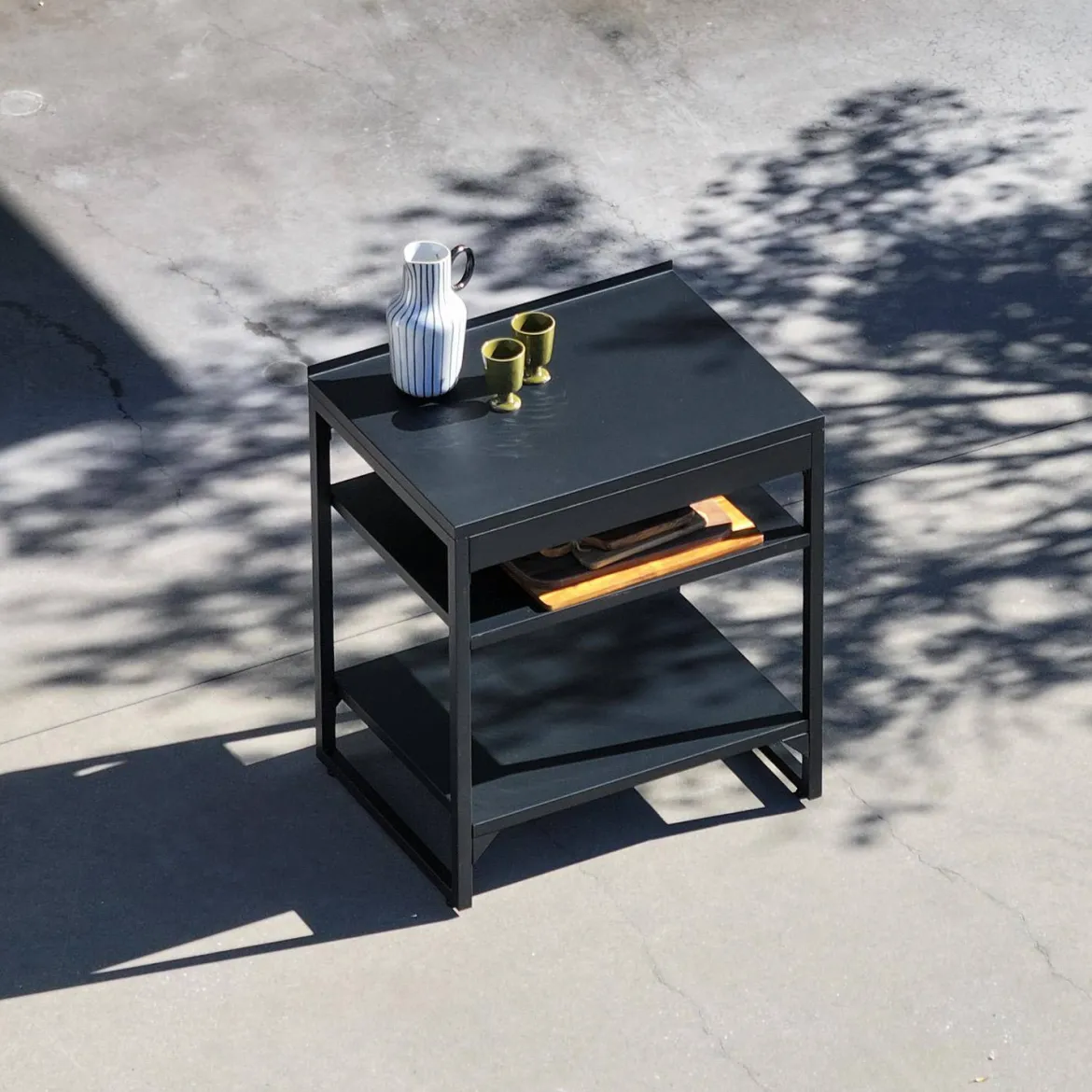 Modulo cucina da esterno in acciaio 2 ripiani, 80cm