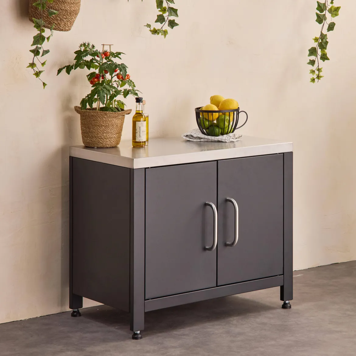 Modulo cucina da esterno in acciaio, 80cm