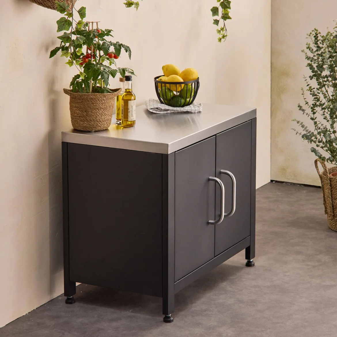 Modulo cucina da esterno in acciaio, 80cm