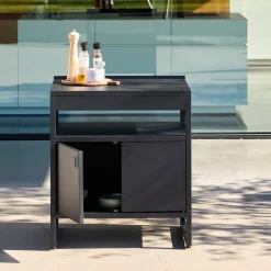 Modulo cucina da esterno in acciaio con 2 ante, 80cm