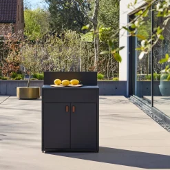 Modulo cucina da esterno in acciaio con 2 ante, 80cm