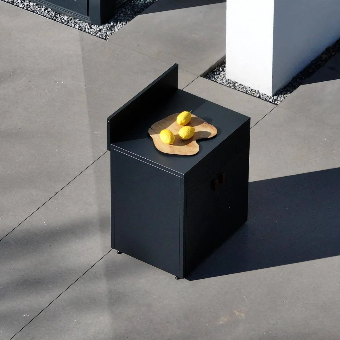 Modulo cucina da esterno in acciaio con 2 ante, 80cm
