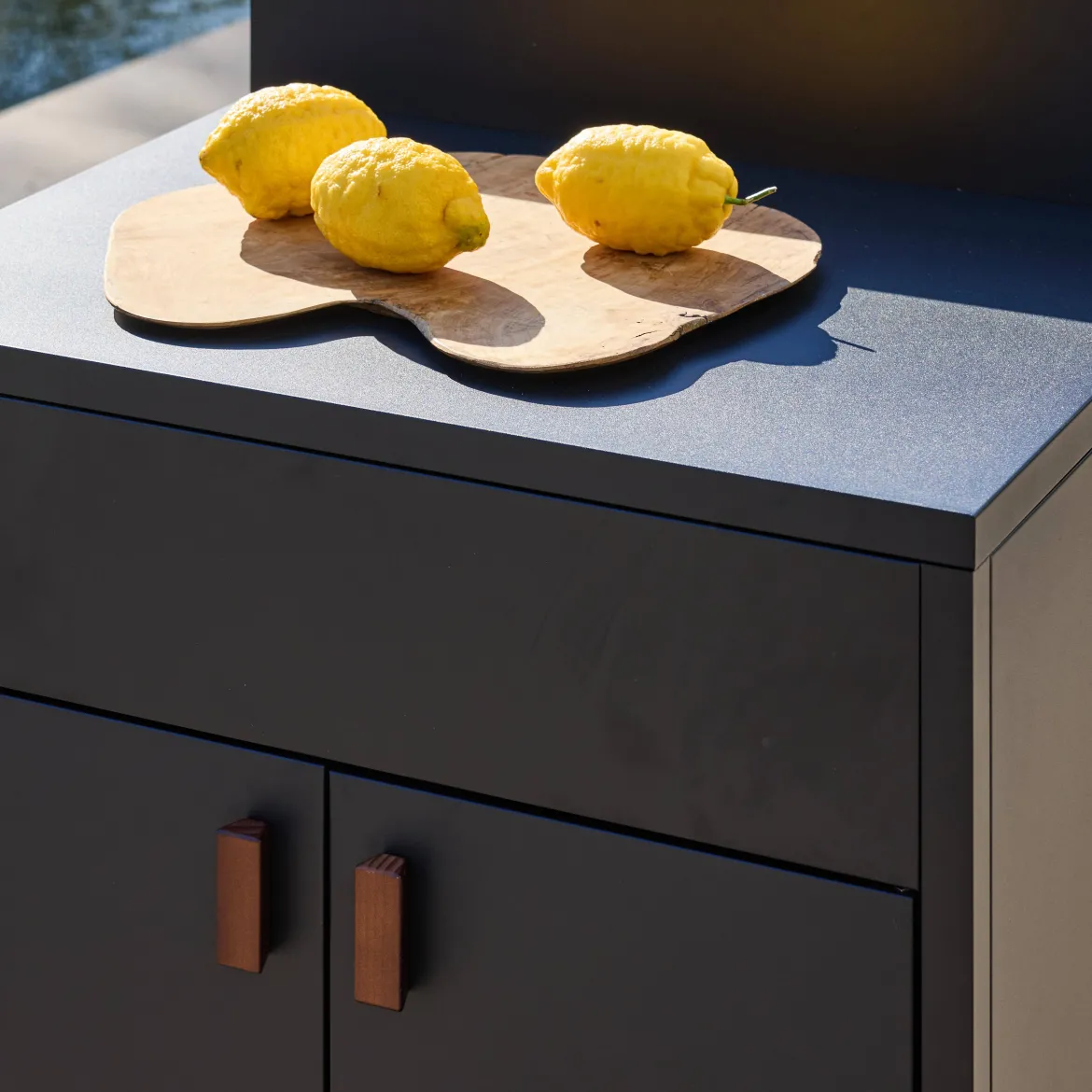 Modulo cucina da esterno in acciaio con 2 ante, 80cm