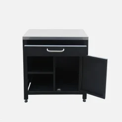Modulo cucina da esterno in acciaio con 1 cassetto e 1 anta, 80cm