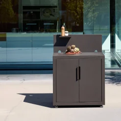 Modulo cucina da esterno in acciaio 2 porte 1 gancio, 80cm