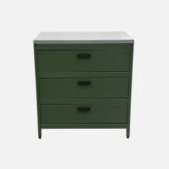 Modulo cucina da esterno in acciaio con 3 cassetti, 80cm