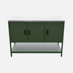 Modulo cucina da esterno in acciaio 3 ante e 1 ripiano, 120cm