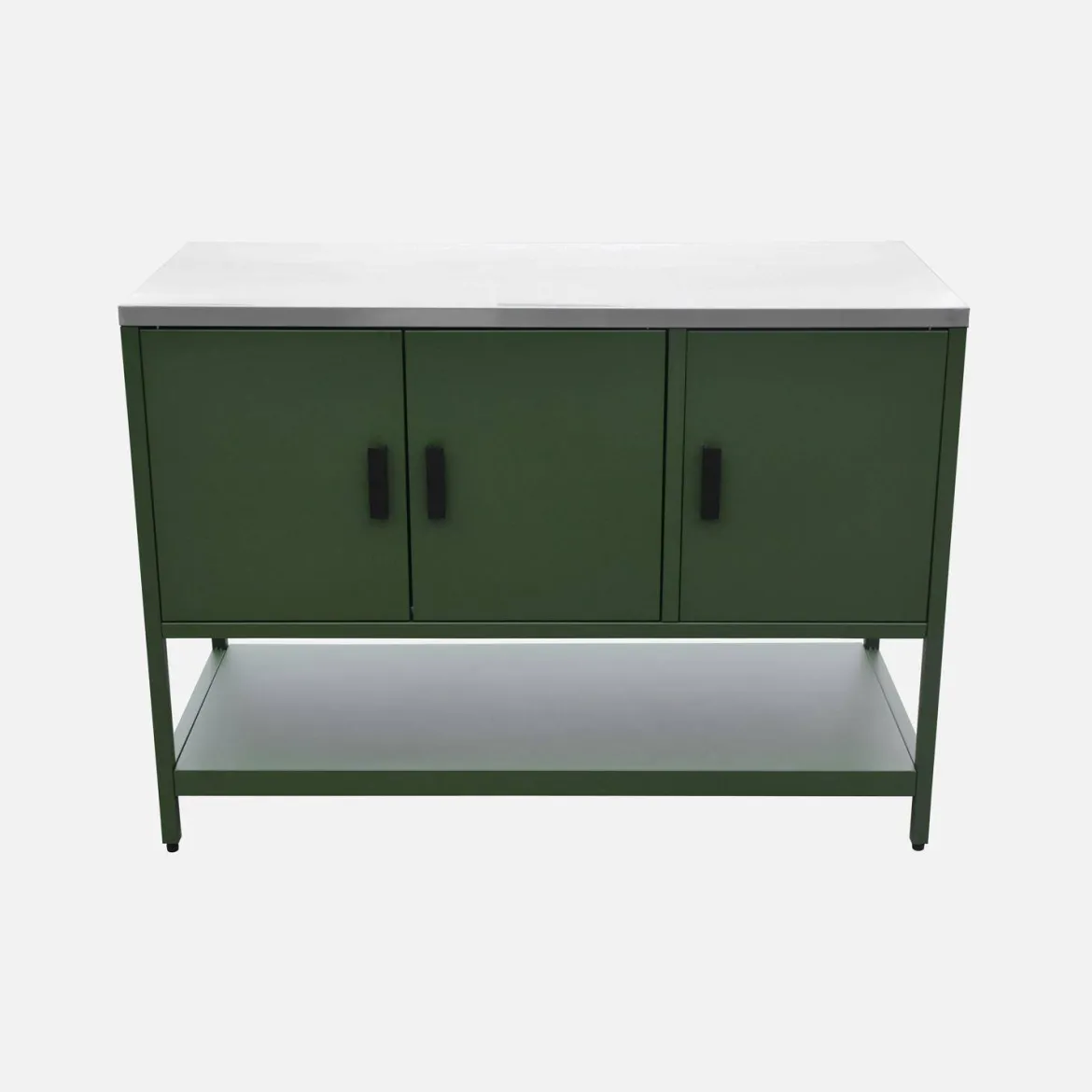 Modulo cucina da esterno in acciaio 3 ante e 1 ripiano, 120cm