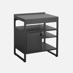 Modulo cucina da esterno in acciaio con 1 anta e 3 ripiani, 80cm