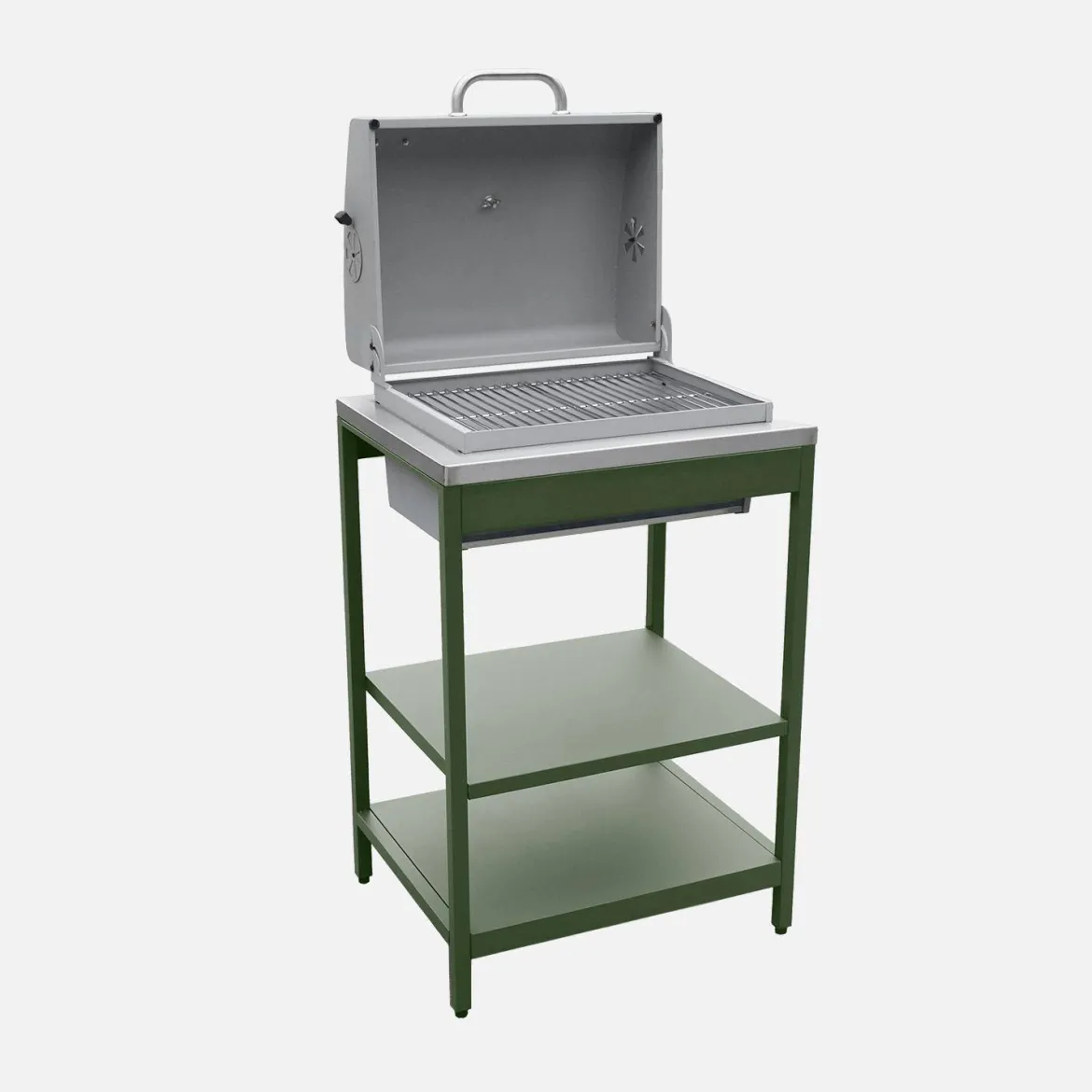 Modulo cucina da esterno con barbecue a carbonella, 3 moduli