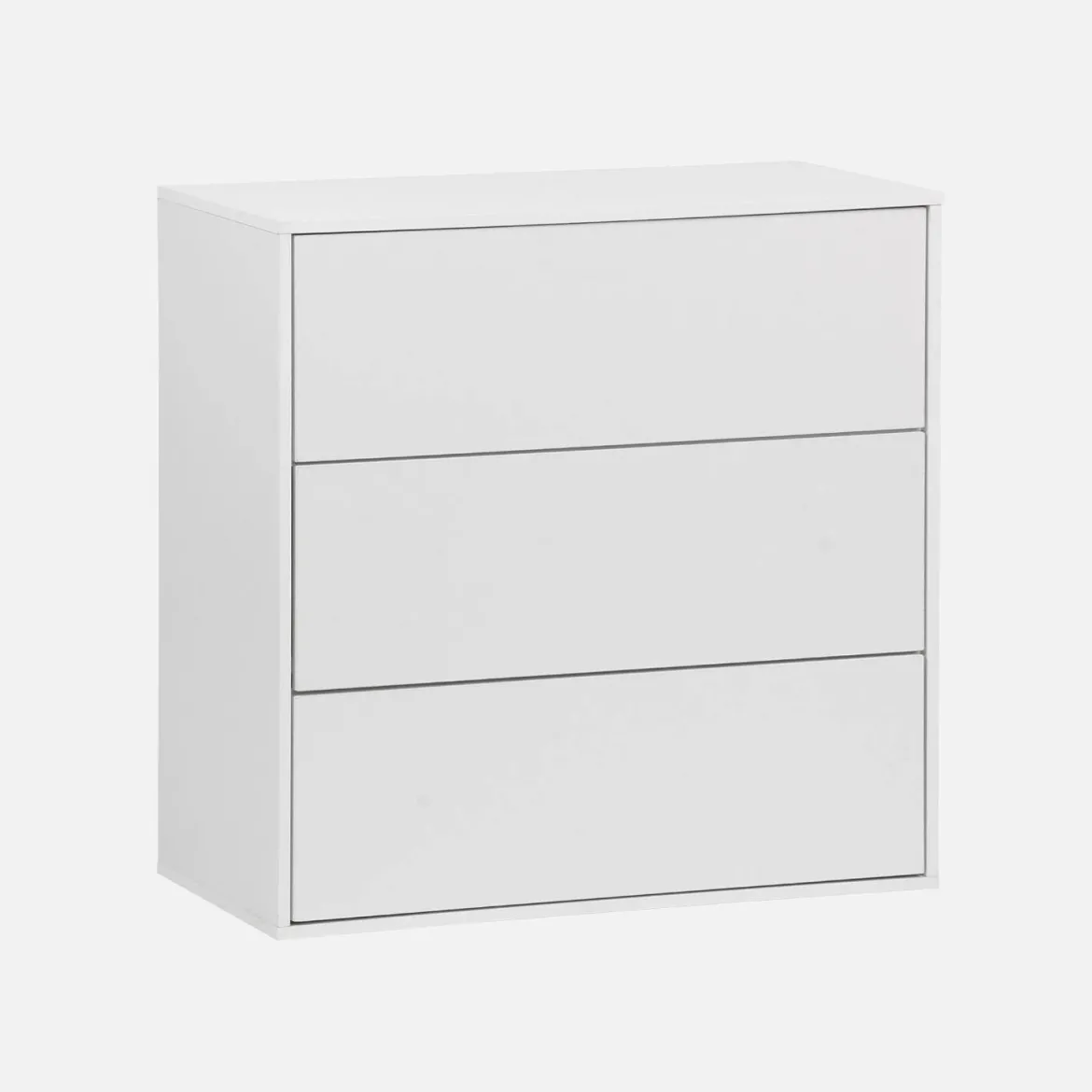 Modulo di stoccaggio decorativo in legno 3 cassetti