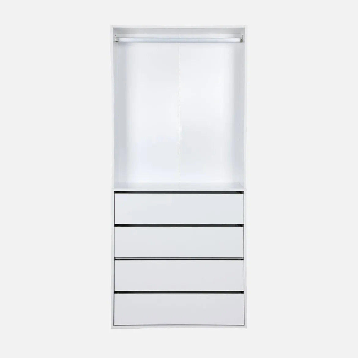 Modulo guardaroba con 4 cassetti e 1 spazio appendiabiti