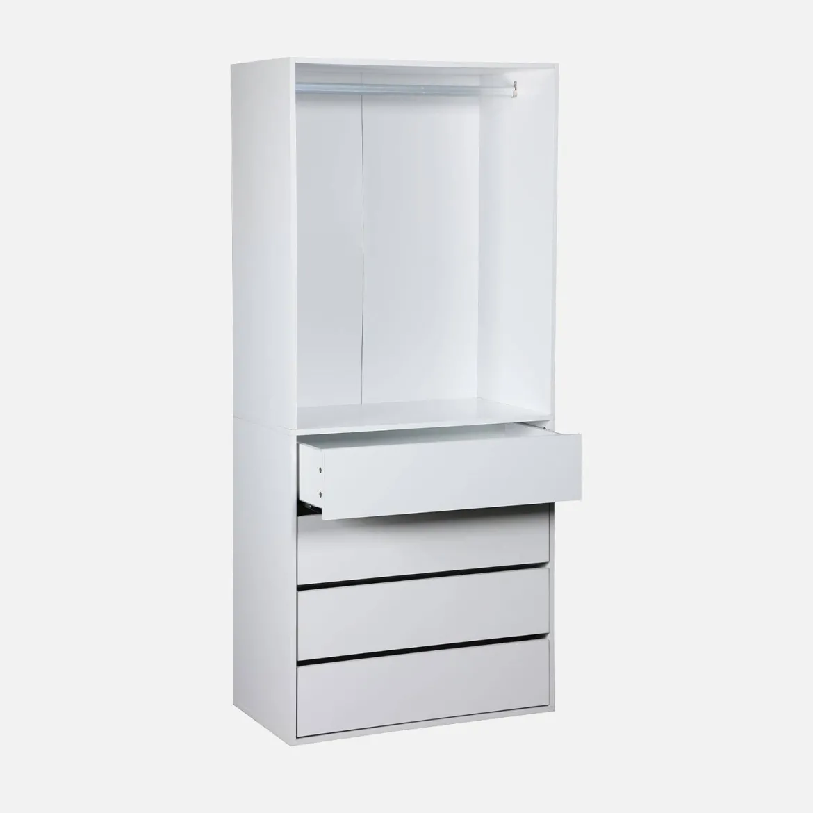 Modulo guardaroba con 4 cassetti e 1 spazio appendiabiti
